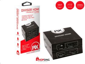 Divisor de Vídeo HDMI Com 1 Entrada e 2 Saídas Para TV 3D Uso Domestico E Profissional