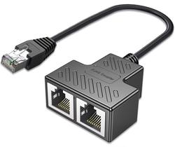 Divisor Ethernet AKWOR RJ45 Adaptador LAN 1 para 2