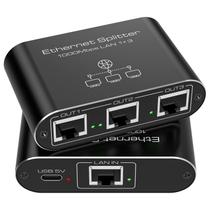 Divisor Ethernet PVBCTCSID 1 a 3 Rede de 1000 Mbps com USB