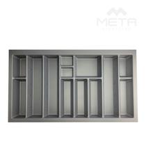 Divisor gavetas Linea organizador de utensílios prata fosco