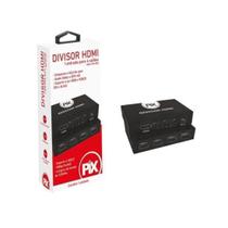 Divisor HDMI 1.3 1 Entrada X 4 Saídas Chip Sce Preto Pix F002