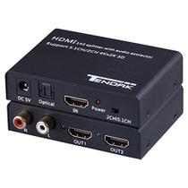 Divisor HDMI 4K +Extrator de áudio+Saída óptica e R/L