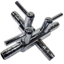 Divisor metal para ar ou liquido 3 saídas 5mm com regulagem Divisor metal para ar ou liquido 3 saídas 5mm com regulagem