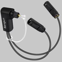 Divisor óptico de áudio Bangun 90 graus, 1 macho para 2 fêmeas