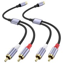 Divisor RCA MOSWAG (2 Unidades) - 1 Fêmea para 2 Machos (20cm) - Preto