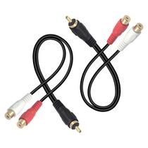 Divisor RCA Y VCELINK de áudio estéreo de 1 macho para 2 fêmeas de 20 cm
