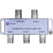 Divisor Satelite 1/4 5-2400 MHZ 75 OHMS Mais de Dois Pontos