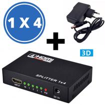 Divisor Splitter HDMI 1 Entrada x 4 Saídas 1.4 CHSL005 COM FONTE