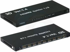 Divisor Splitter Hdmi 1X8 Saidas - 1080P 1.4 3D