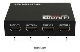 Divisor Splitter Hdmi 4 Portas Amplificado 1.4