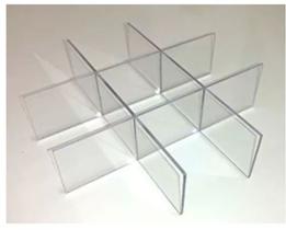 Divisória Colmeia Organizador Acrílico Quarto Sala 16 Nichos Divisória Colmeia Organizador Acrílico Quarto Sala 16 Nichos