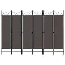 Divisória de quarto Benzara Dina, 6 painéis, dobrável, 241 cm, preta Divisória de quarto Benzara Dina, 6 painéis, dobrável, 241 cm, preta