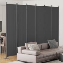 Divisória de quarto Helios&Hestia de 6 painéis 180x210cm cinza escuro