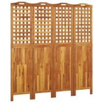 Divisória de quarto vidaXL Acacia Wood 4 painéis 63,8x0,8x70,9 cm Divisória de quarto vidaXL Acacia Wood 4 painéis 63,8x0,8x70,9 cm