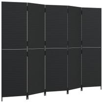 Divisória de quarto vidaXL Black Poly Rattan Privacy Screen Divisória de quarto vidaXL Black Poly Rattan Privacy Screen