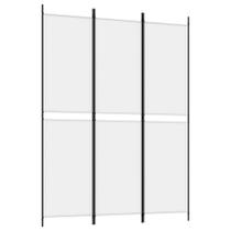 Divisória de quarto vidaXL branca de 3 painéis com estrutura de ferro 3,32 kg