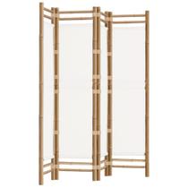 Divisória de quarto vidaXL de 4 painéis de bambu e tela 63 x 70,9 cm creme
