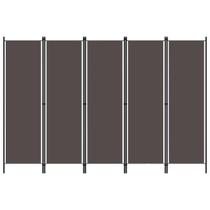 Divisória de quarto VidaXL, independente de 5 painéis, cor antracite