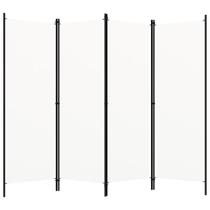 Divisória de quarto vidaXL Modern Industrial de 4 painéis branca creme