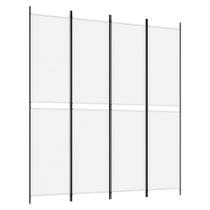 Divisória de quarto vidaXL, tecido branco dobrável moderno de 4 painéis Divisória de quarto vidaXL, tecido branco dobrável moderno de 4 painéis