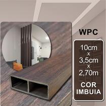 Divisória Leve Decorativa WPC Imbuia 10cm x 3,5cm x 2,70m