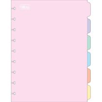 Divisória Para Caderno Tilidisco Colegial 6 Cores - Tilibra