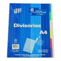 Divisória para Fichário A4 Yes 06 Divisões C/Visor Colorida 6-INTBA Divisória para Fichário A4 Yes 06 Divisões C/Visor Colorida 6-INTBA