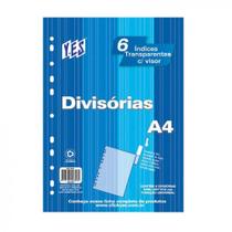 Divisória para Fichário A4 Yes 06 Divisões C/Visor Cristal 6-INTBA Divisória para Fichário A4 Yes 06 Divisões C/Visor Cristal 6-INTBA