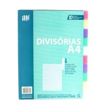 Divisória para Fichário A4 Yes 10 Divisões C/Visor Colorida