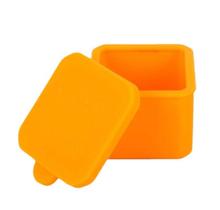 Divisória Quadrada com Tampa em Silicone Laranja Divisória Quadrada com Tampa em Silicone Laranja