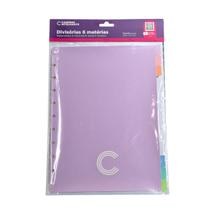 Divisórias Caderno Inteligente Grande Refil com 6 Coloridas Tom Pastel para Caderno de 11 Discos Divisórias Caderno Inteligente Grande Refil com 6 Coloridas Tom Pastel para Caderno de 11 Discos
