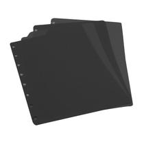 Divisórias Caderno Inteligente Preta/Transparente - 4 un.