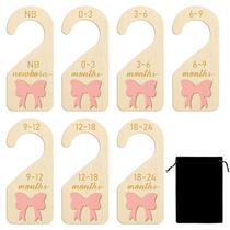 Divisórias de armário para bebês R HORSE 3D Pink Bow Wood 0-24 meses