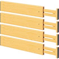Divisórias de gaveta BAMBUROBA Bamboo, expansíveis de 17 a 22 cm, pacote com 4 Divisórias de gaveta BAMBUROBA Bamboo, expansíveis de 17 a 22 cm, pacote com 4