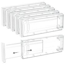 Divisórias de gaveta Lifewit Clear ajustáveis, pacote com 5, 4x28-43cm Divisórias de gaveta Lifewit Clear ajustáveis, pacote com 5, 4x28-43cm