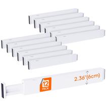 Divisórias de gaveta Lifewit, pacote com 12, organizador de plástico de 6 a 8 cm de altura Divisórias de gaveta Lifewit, pacote com 12, organizador de plástico de 6 a 8 cm de altura
