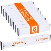 Divisórias de gaveta Lifewit, pacote com 8, organizador ajustável de 6-43 cm Divisórias de gaveta Lifewit, pacote com 8, organizador ajustável de 6-43 cm