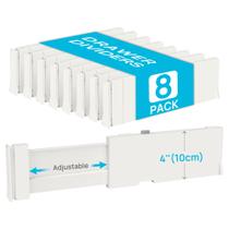 Divisórias de gaveta Vtopmart para roupas, pacote com 8, 4 cm de altura, plástico