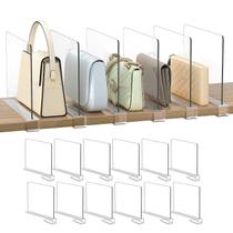 Divisórias de prateleira e organizador de bolsas SortnStore Acrylic, pacote com 12
