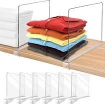 Divisórias de prateleira em acrílico transparente omgelico de 30 cm, pacote com 6 armários Divisórias de prateleira em acrílico transparente omgelico de 30 cm, pacote com 6 armários