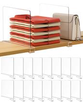 Divisórias de prateleira HBlife Clear, 30 cm de altura, pacote com 16 bolsas