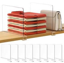 Divisórias de prateleira HBlife Clear Acrylic, 30 cm de altura, pacote com 8