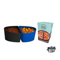 Divisórias de Silicone para Panela de Cozimento Lento CrockPockets 6 Qt, Kit com 2 Divisórias de Silicone para Panela de Cozimento Lento CrockPockets 6 Qt, Kit com 2