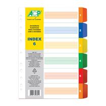 Divisórias Para Fichário 6 Divisões Colorida Acp