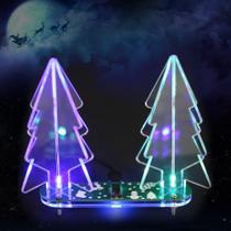 DIY Acrilic 3D Christmas Tree Kit Full Color Changing LED Light Electronic Learning Kit Module Peças de Instrumento e Acessórios