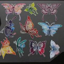 DIY Appliques Butterfly Patch Iron On T-shirt Dress Heat Transfer Sticker Craft - Colorido - Outros