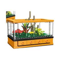 DIY Aquário Tartaruga Lagarto Peixe-palhaço Decoração De Mesa Blocos De Construção Modelo Conjuntos