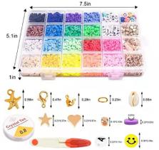 DIY Flat Beads para Pulseira 24 Tipos de Flat Beads Set Brace