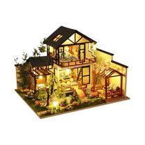 DIY Mini Doll House 3D Puzzle Building Model Kit Com Móveis Decoração De Quarto De Casa