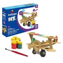 Diy quebra-cabecas 3d aviao para pintura